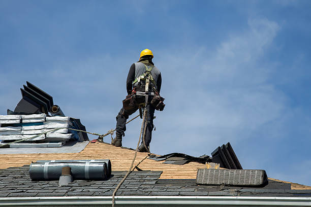 Professional Gutter Installation technician working in Divide, MT